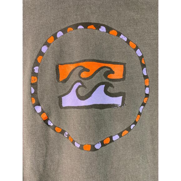 Billabong Men's M Gray Graphic Wave Pullover Hoodie Sweatshirt - Picture 4 of 5